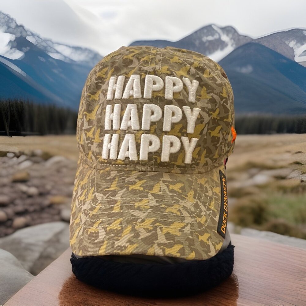 Duck Dynasty Phil Robertson Happy‎ Happy Happy , Duck Camo , Strap Back Hat Cap